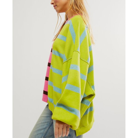 🌙FREE PEOPLE Uptown Stripe Pullover / Aurora Combo🌙 - Picture 2 of 11